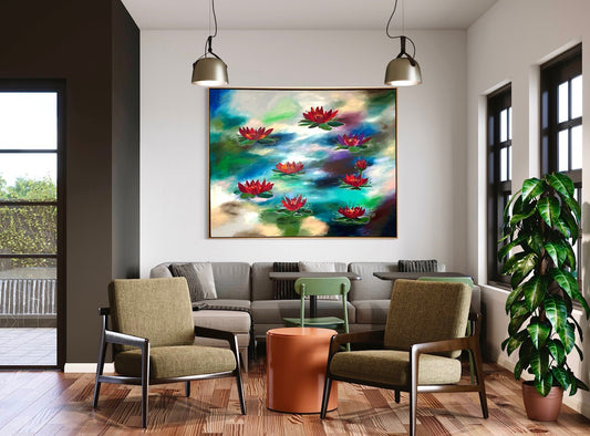 "Water Lillies"-124 X 154 CM