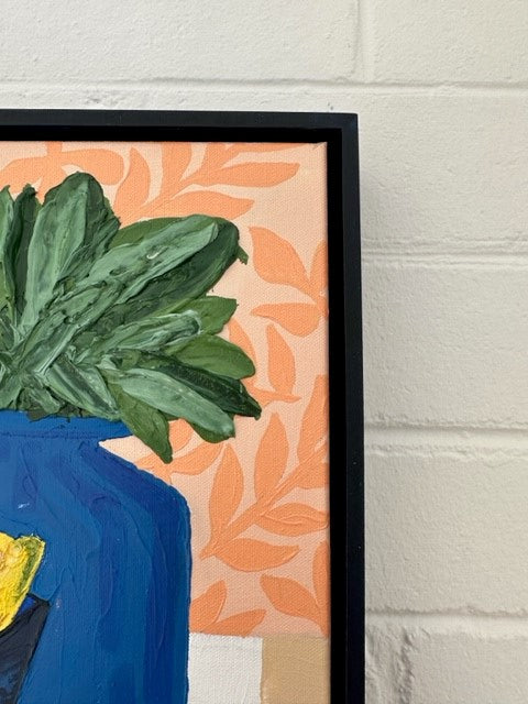 ORIGINAL MINI ARTWORK-"Breakfast Lemons"-33x33cm