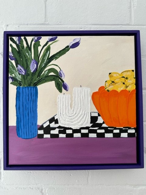 ORIGINAL MINI ARTWORK-"Sunday Afternoon"-33x33cm