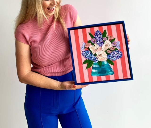 ORIGINAL MINI ARTWORK-"Coming together with Love"-33x33cm