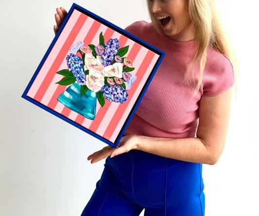 ORIGINAL MINI ARTWORK-"Coming together with Love"-33x33cm