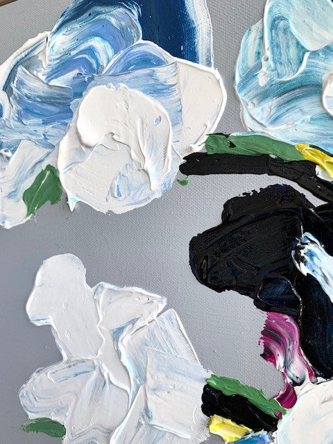 ORIGINAL ARTWORK - MIDI "Happiness Blooms From Within" - 64x64cm