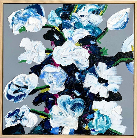 ORIGINAL ARTWORK - MIDI "Happiness Blooms From Within" - 64x64cm