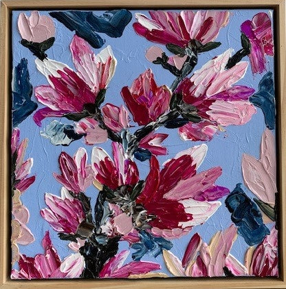 **SOLD** ORIGINAL ARTWORK - MINI "MAGNOLIA" - 33x33cm
