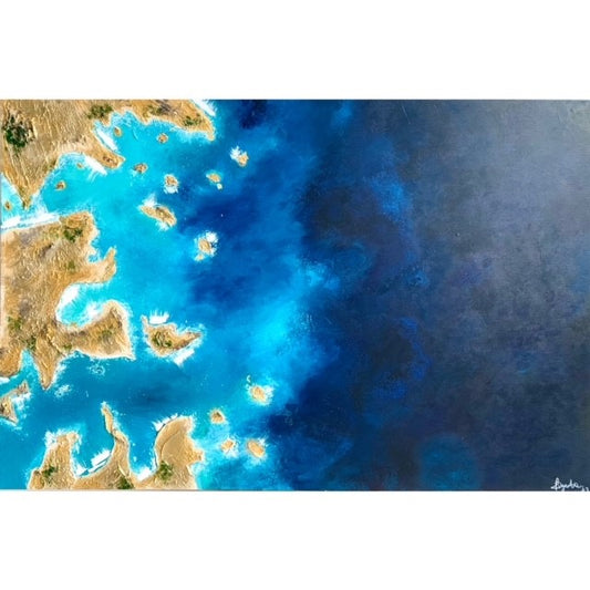 *SOLD* ORIGINAL ARTWORK - "GOLDEN GLOBE" - 102x153cm