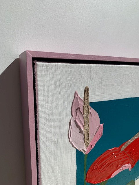 ORIGINAL MINI ARTWORK-"Lily Pond"-33x33cm