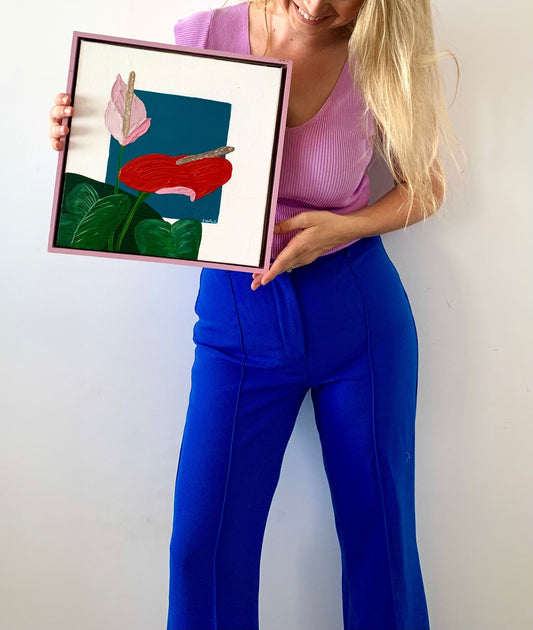 ORIGINAL MINI ARTWORK-"Lily Pond"-33x33cm