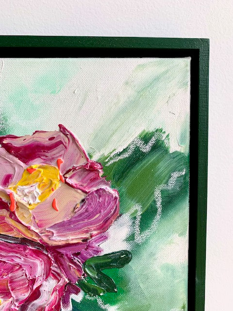 ORIGINAL MINI ARTWORK-"Rose Garden"-33x33cm