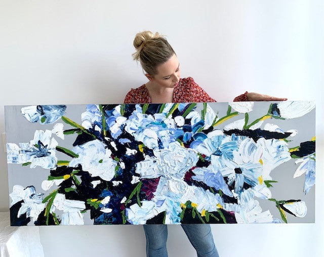 ORIGINAL ARTWORK - "Happiness Blooms From Within" - 60x153cm