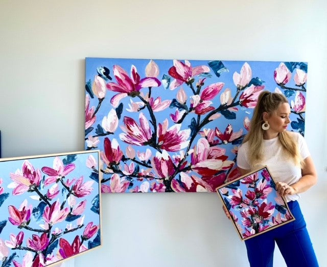 **SOLD** ORIGINAL ARTWORK - MIDI "MAGNOLIA" - 64x64cm