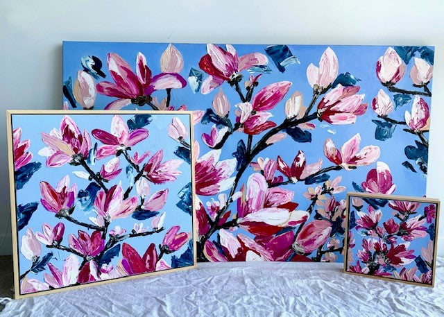 **SOLD** ORIGINAL ARTWORK - MIDI "MAGNOLIA" - 64x64cm