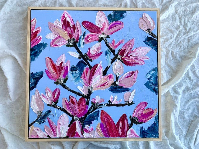 **SOLD** ORIGINAL ARTWORK - MIDI "MAGNOLIA" - 64x64cm