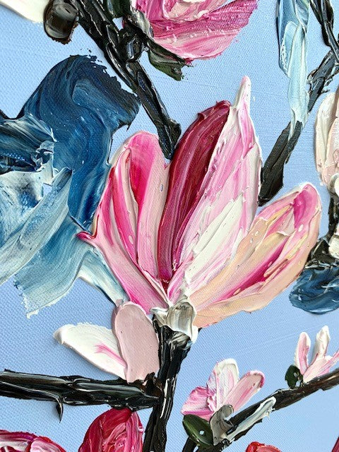 **SOLD** ORIGINAL ARTWORK - MIDI "MAGNOLIA" - 64x64cm